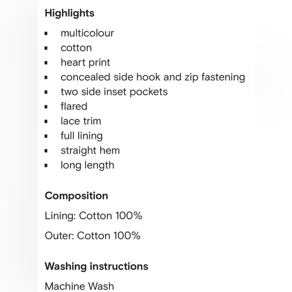 NWT Farm Rio Cream Hearts Ikat Midi Skirt - Picture 4 of 7